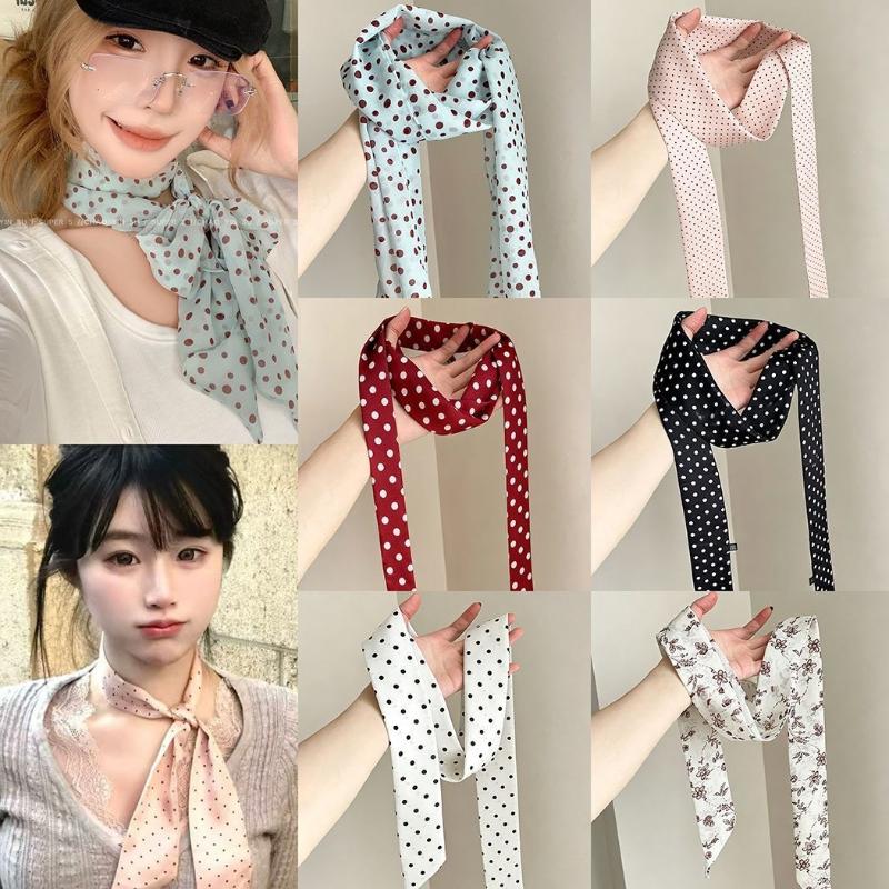 Puantiyeli Çiçek Desenli İpek  - Head Wrap Turban incelemesi ve fiyatı