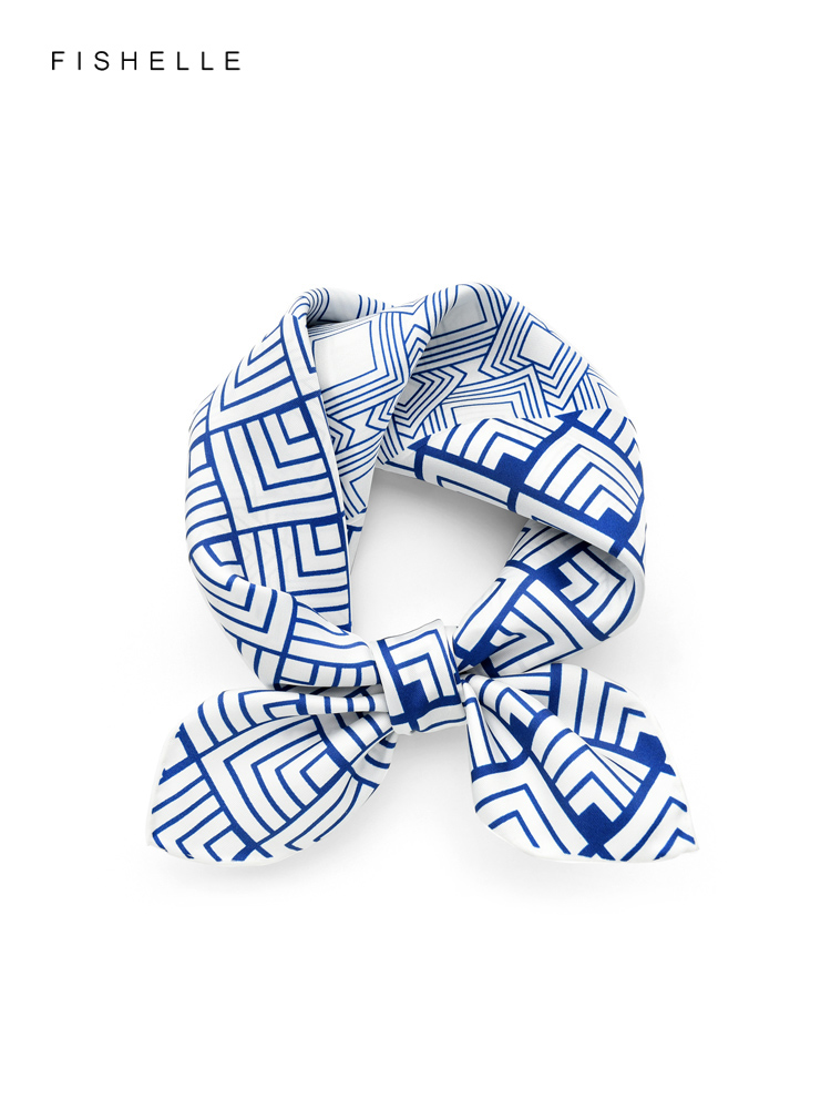 Çin klasik mavi beyaz porselen - Silk Neck Scarf incelemesi ve fiyatı