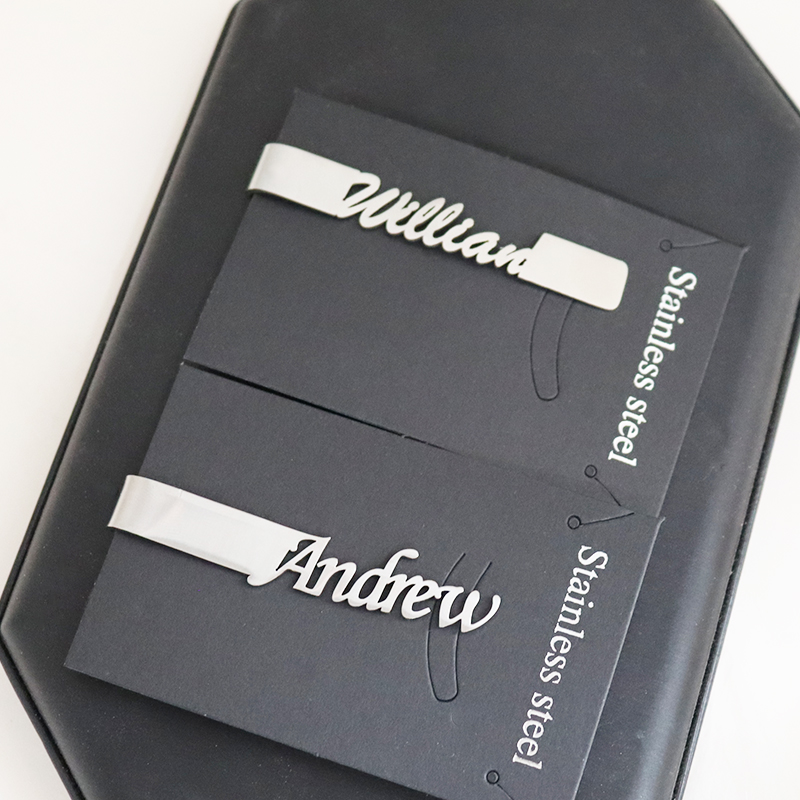 DIY Mektup Adı Desen 4.8*0.8 c - Tie Clip Silver incelemesi ve fiyatı