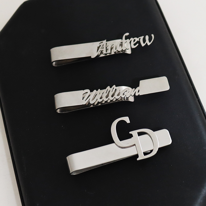 DIY Mektup Adı Desen 4.8*0.8 c - Tie Clip Silver incelemesi ve fiyatı